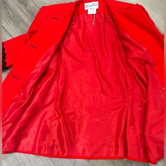 VTG Vintage Carriage Trade Size 8 100% Wool Made in Canada Carlaine Red Coat - Picture 7 of 10